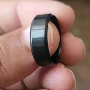 Men or womens Black stainless steel band ring size 6 to 13 available